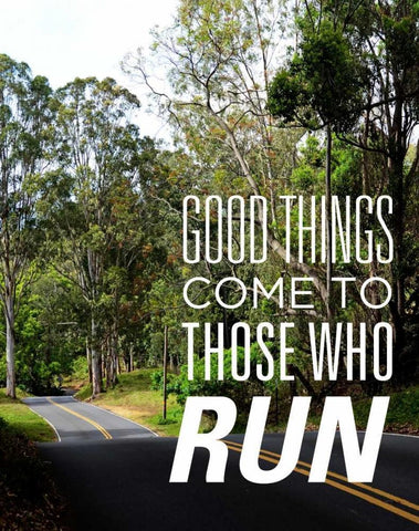 Those who Run White Modern Wood Framed Art Print with Double Matting by Nawrocke, Bruce