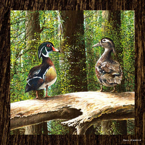 Pairing Up Square I Black Modern Wood Framed Art Print by Nawrocke, Bruce