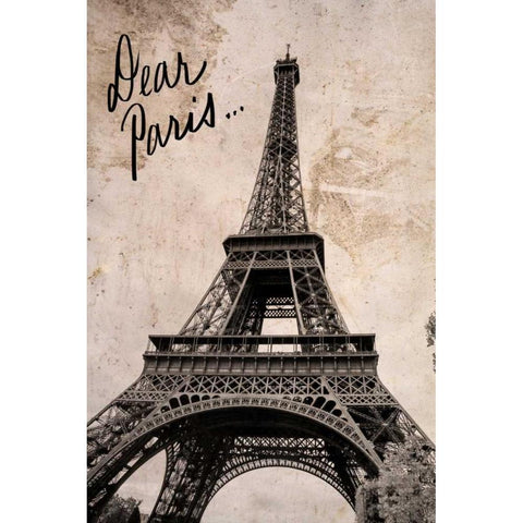 Dear Paris Gold Ornate Wood Framed Art Print with Double Matting by Navas, Emily