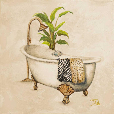 Le Tub I Black Ornate Wood Framed Art Print with Double Matting by Pinto, Patricia