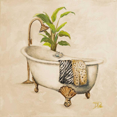 Le Tub I Gold Ornate Wood Framed Art Print with Double Matting by Pinto, Patricia