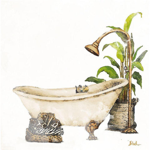 Le Tub II Black Modern Wood Framed Art Print by Pinto, Patricia