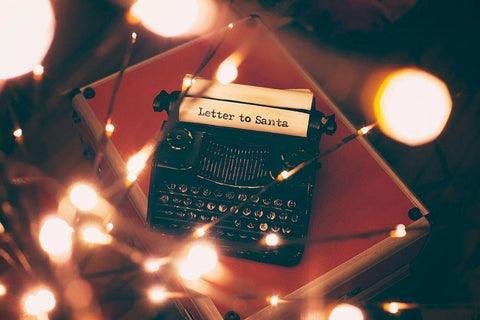 Letter to Santa White Modern Wood Framed Art Print with Double Matting by Poynter, Kelly
