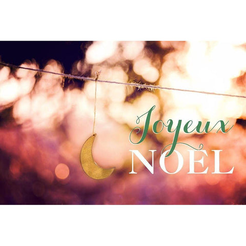 Joyeux Noel White Modern Wood Framed Art Print by Poynter, Kelly