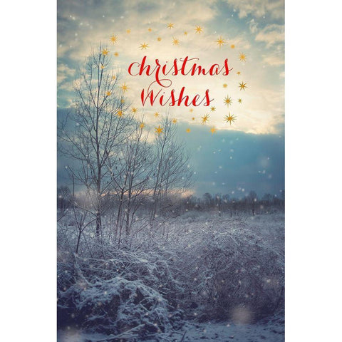 Christmas Wishes White Modern Wood Framed Art Print by Poynter, Kelly
