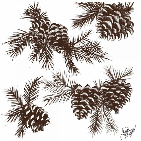 Rustic Birch Trail Accent II Black Ornate Wood Framed Art Print with Double Matting by Ritter, Gina