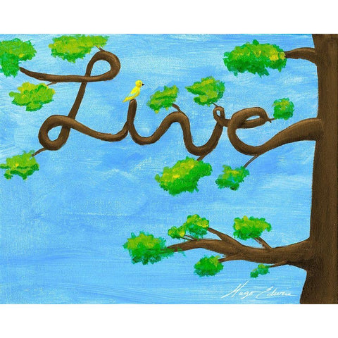 Inspiration Tree I Black Modern Wood Framed Art Print with Double Matting by Edwins, Hugo