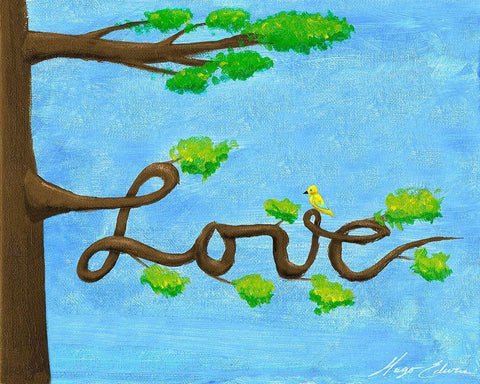 Inspiration Tree II Black Ornate Wood Framed Art Print with Double Matting by Edwins, Hugo