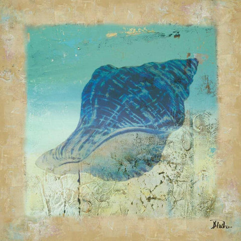 Fusion of the Sea I White Modern Wood Framed Art Print with Double Matting by Pinto, Patricia