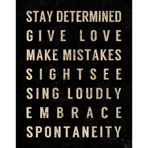 Motivational Type III Black Modern Wood Framed Art Print by SD Graphics Studio