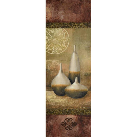 Ivory Vessel I White Modern Wood Framed Art Print by Marcon, Michael