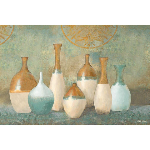 Ivory Vessels White Modern Wood Framed Art Print by Marcon, Michael