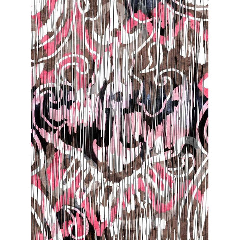 Rustic Ikat Border I Black Modern Wood Framed Art Print with Double Matting by Biscardi, Nicholas