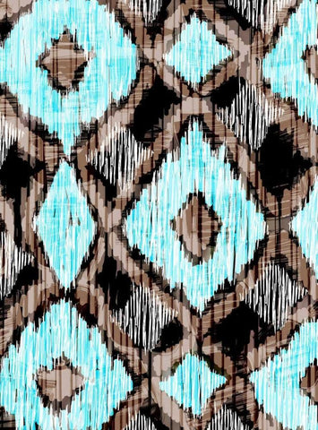 Rustic Ikat Border II White Modern Wood Framed Art Print with Double Matting by Biscardi, Nicholas