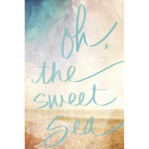 Oh the Sweet Sea Black Modern Wood Framed Art Print with Double Matting by Bryant, Susan