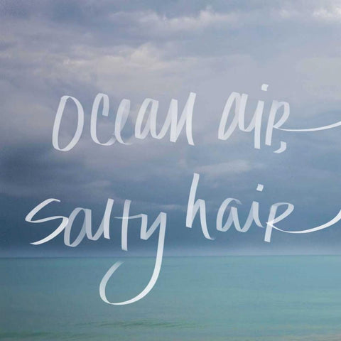 Ocean Air White Modern Wood Framed Art Print with Double Matting by Bryant, Susan