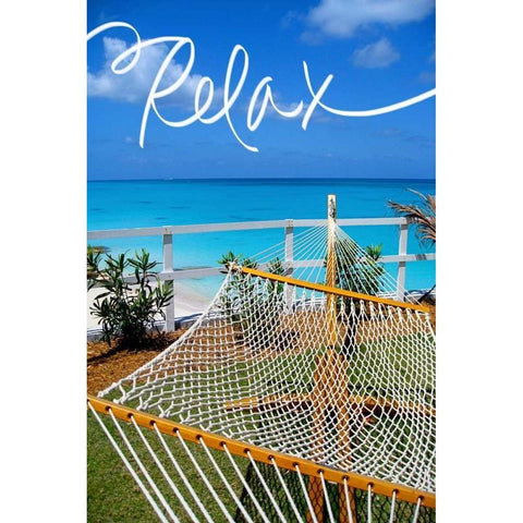 Relax Gold Ornate Wood Framed Art Print with Double Matting by Bryant, Susan