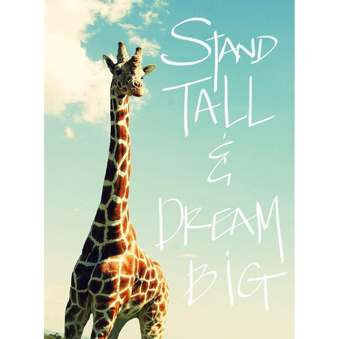 Stand Tall And Dream Big Black Modern Wood Framed Art Print with Double Matting by Bryant, Susan