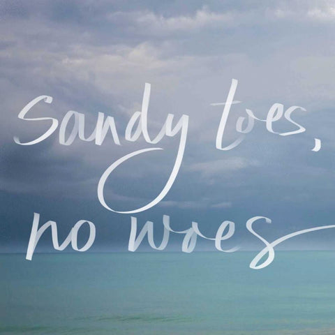 Sandy Toes Black Ornate Wood Framed Art Print with Double Matting by Bryant, Susan