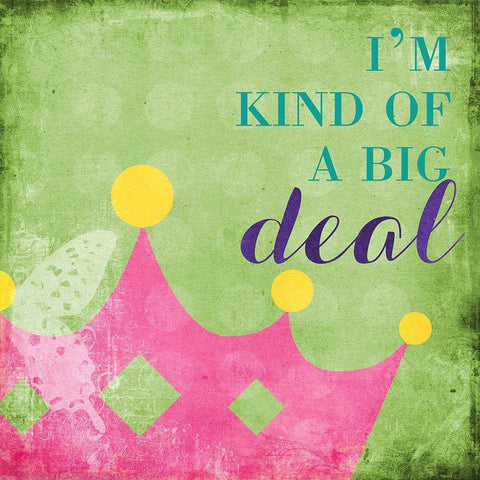 Big Deal I Black Modern Wood Framed Art Print with Double Matting by SD Graphics Studio