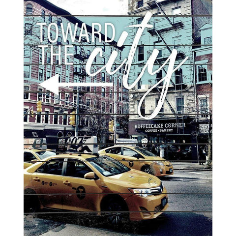 Toward The City White Modern Wood Framed Art Print by Acosta