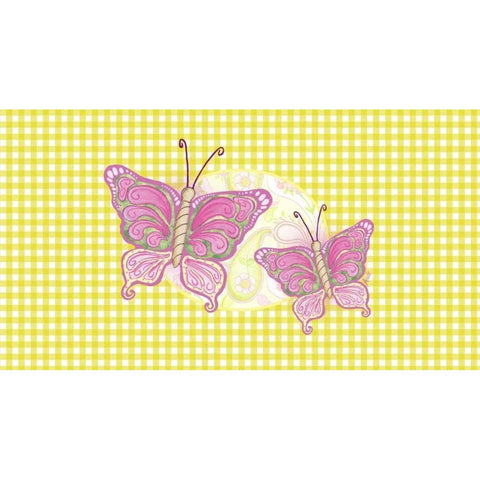 Colorful Butterflies III Black Modern Wood Framed Art Print with Double Matting by Metz, Andi