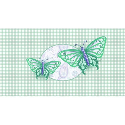 Colorful Butterflies I White Modern Wood Framed Art Print by Metz, Andi