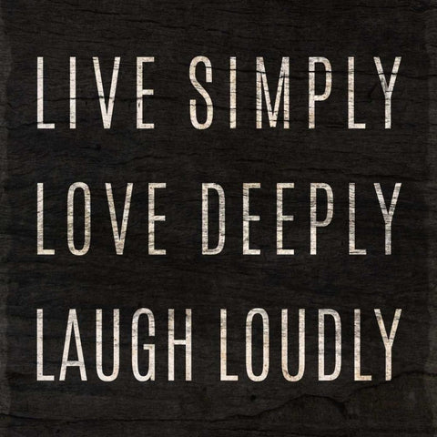 Simply and Brightly I Black Modern Wood Framed Art Print with Double Matting by SD Graphics Studio