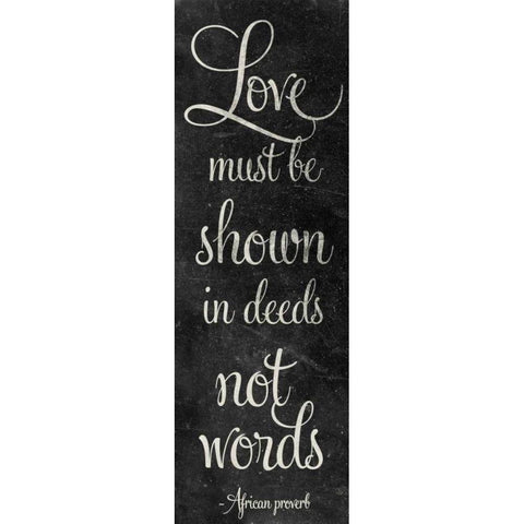 Deeds Not Words Gold Ornate Wood Framed Art Print with Double Matting by SD Graphics Studio