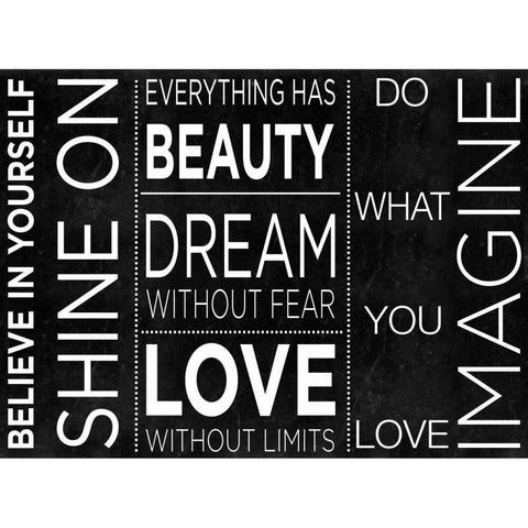 Believe Inspiration White Modern Wood Framed Art Print by SD Graphics Studio