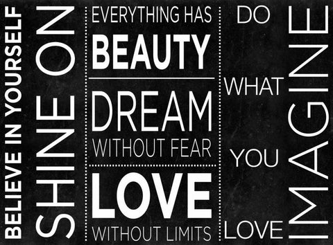 Believe Inspiration White Modern Wood Framed Art Print with Double Matting by SD Graphics Studio