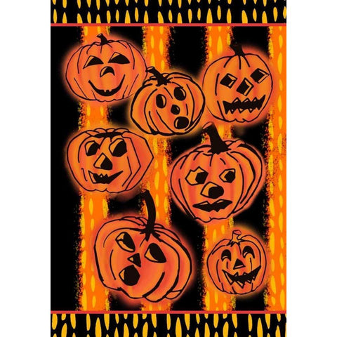 Pumpkin Patch Pals I Gold Ornate Wood Framed Art Print with Double Matting by Biscardi, Nicholas