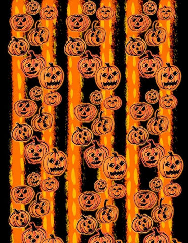 Pumpkin Patch Pals II White Modern Wood Framed Art Print with Double Matting by Biscardi, Nicholas