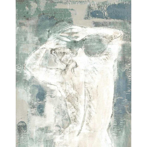 Figure on Abstract I White Modern Wood Framed Art Print by Loreth, Lanie