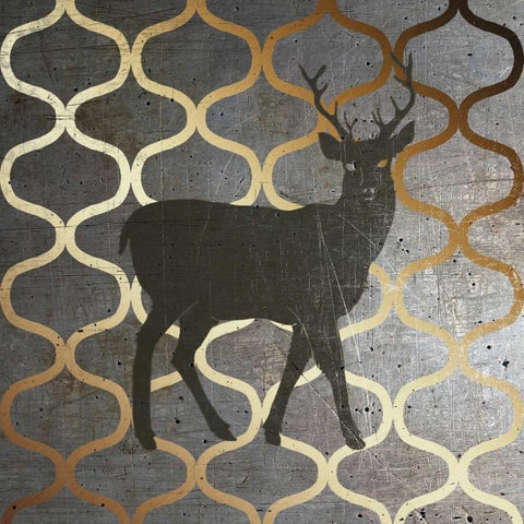 Metallic Nature I Black Modern Wood Framed Art Print by Metz, Andi