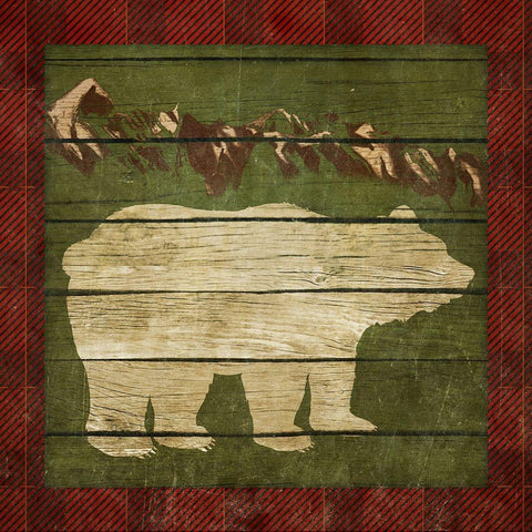 Rustic Nature on Plaid I Black Modern Wood Framed Art Print by Metz, Andi