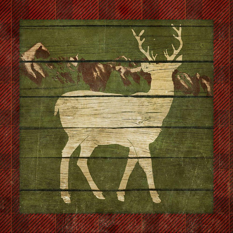 Rustic Nature on Plaid II Black Modern Wood Framed Art Print by Metz, Andi