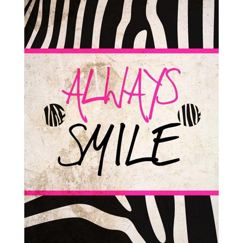 Zebra Sayings I Black Modern Wood Framed Art Print with Double Matting by SD Graphics Studio