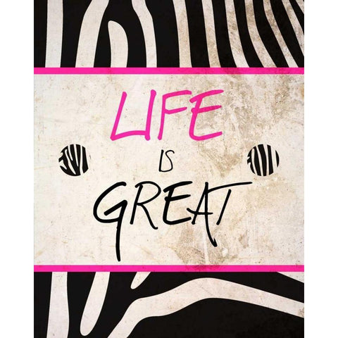 Zebra Sayings III Gold Ornate Wood Framed Art Print with Double Matting by SD Graphics Studio