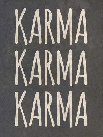 Karma I Black Ornate Wood Framed Art Print with Double Matting by SD Graphics Studio