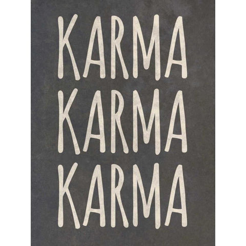 Karma I Black Modern Wood Framed Art Print with Double Matting by SD Graphics Studio