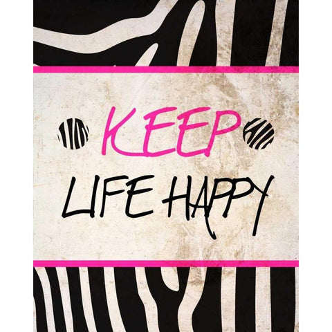 Zebra Sayings II Black Modern Wood Framed Art Print with Double Matting by SD Graphics Studio