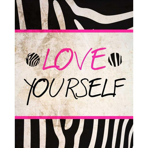 Zebra Sayings IV Black Modern Wood Framed Art Print with Double Matting by SD Graphics Studio