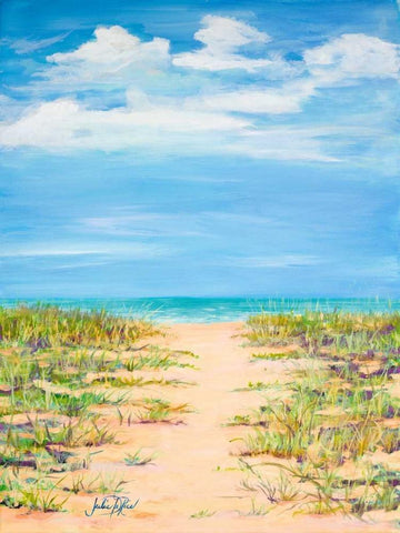 Path to Relaxation White Modern Wood Framed Art Print with Double Matting by DeRice, Julie
