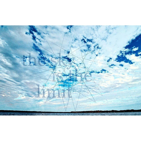The Sky is the LImit Black Modern Wood Framed Art Print with Double Matting by Nawrocke, Bruce
