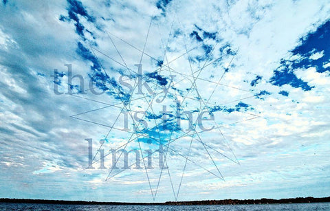 The Sky is the LImit Black Ornate Wood Framed Art Print with Double Matting by Nawrocke, Bruce