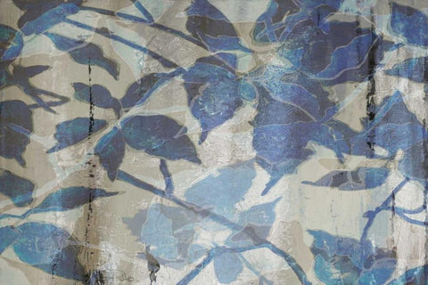 Indigo Shadows Black Ornate Wood Framed Art Print with Double Matting by Pinto, Patricia