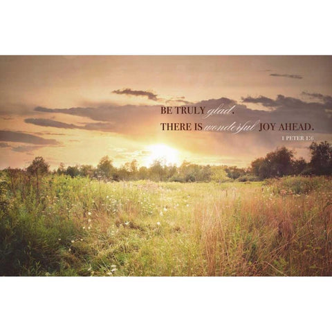 Wonderful Joy Ahead Gold Ornate Wood Framed Art Print with Double Matting by Poynter, Kelly