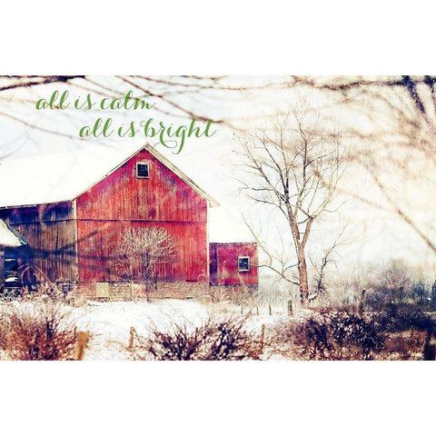 Calm and Bright Barn Black Modern Wood Framed Art Print by Poynter, Kelly