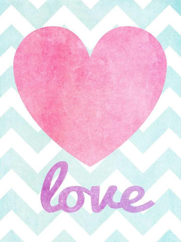 Stars and Hearts III White Modern Wood Framed Art Print with Double Matting by SD Graphics Studio